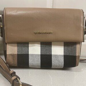Burberry Tan & Plaid crossbody bag